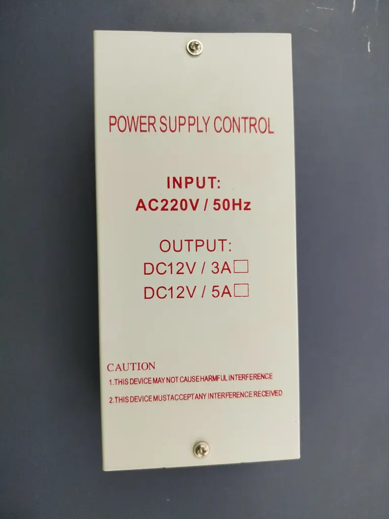 Control de alimentación INPUT AC 220V/ 50Hz OUTPUT DC 12V/3A-5A
